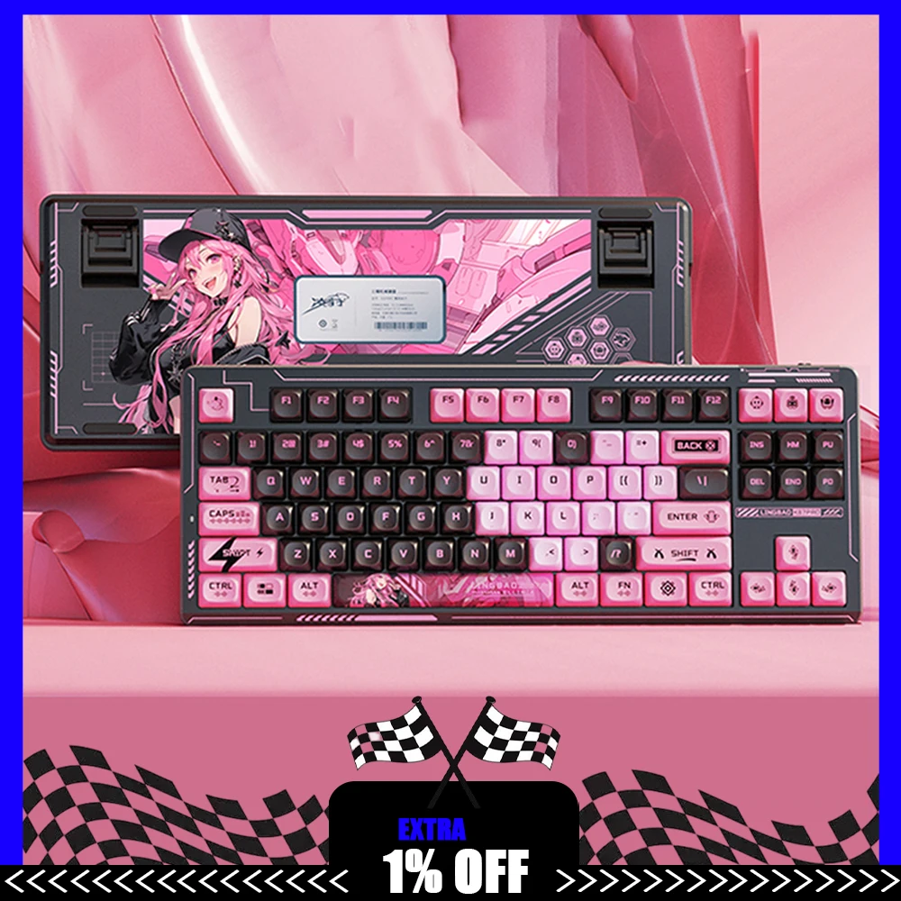 

Aula×Lingbao K98 Mechanical Keyboard Tri Mode Hot Swap Gasket Wireless Keyboard 8000mah For Pc Accessory Customize Game Keyboard