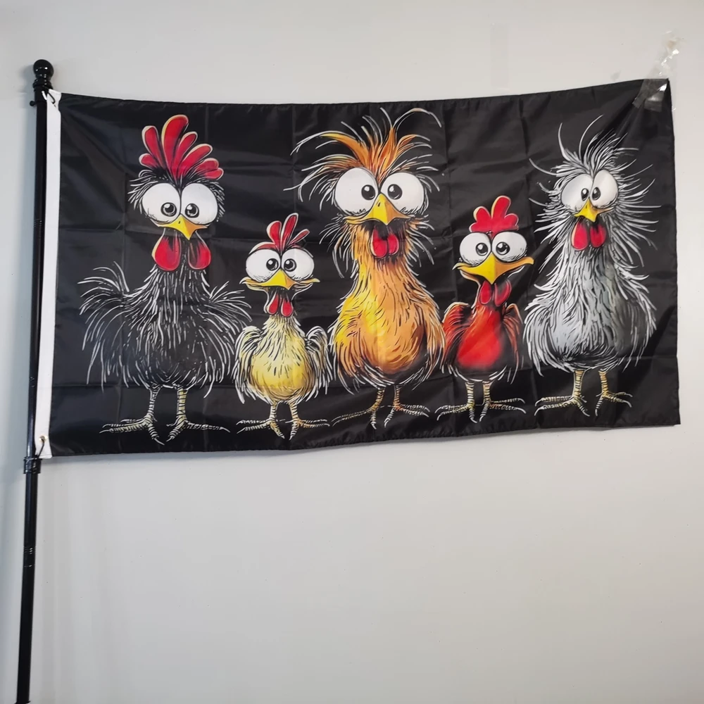 

Easter Garden Flag 2x3ft 3x5ft Chicken Yard Banner for Outdoor Decor, Durable Polyester