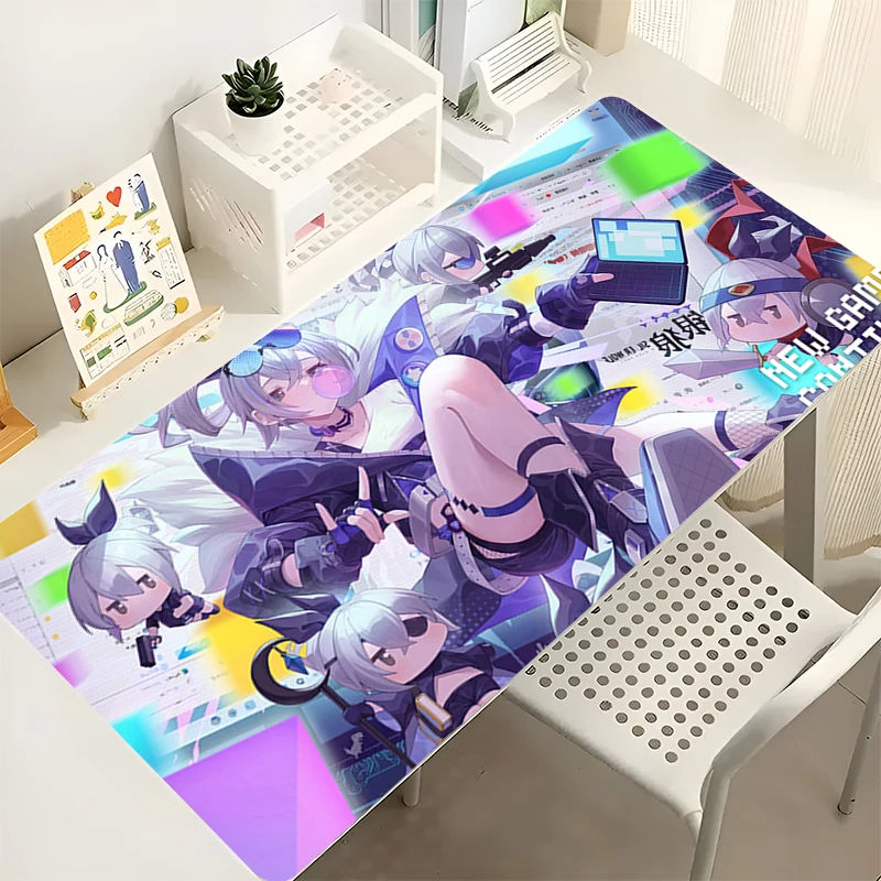 

Mouse Pad H-honkai Star Rail Silver Wolf Computer Gamer PC Accessories Mousepad Laptop Non Slip Keyboard Pad HD Rubber Desk Mat