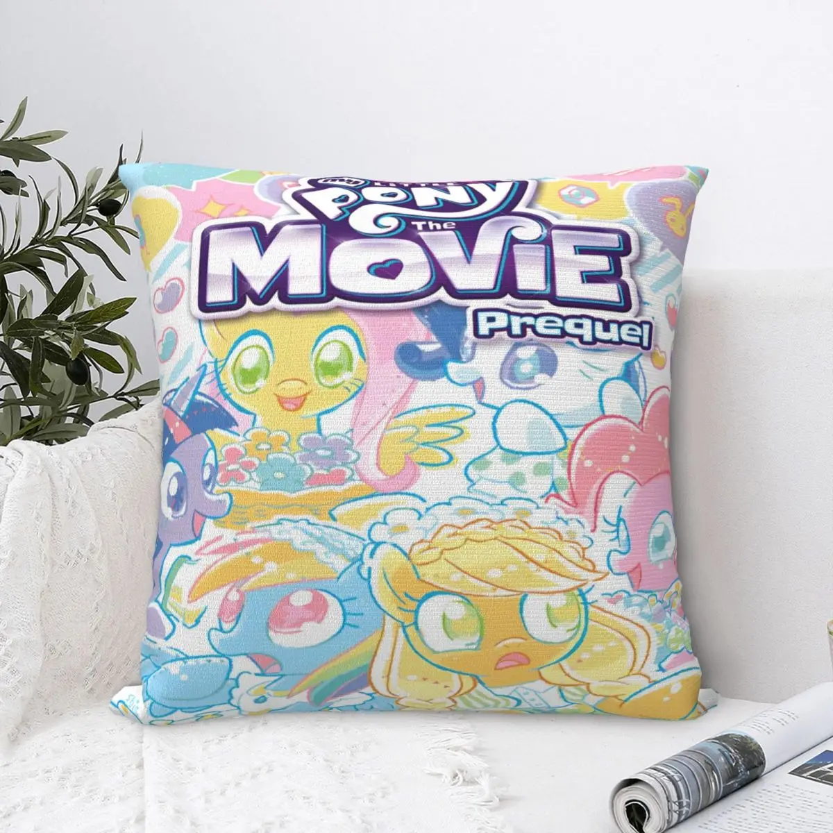 My Little Pony Cartoon Movie Pillowcases Merchandise Printed Cushion Cover Pillow Covers Home Decoration Square Multiple Sizes