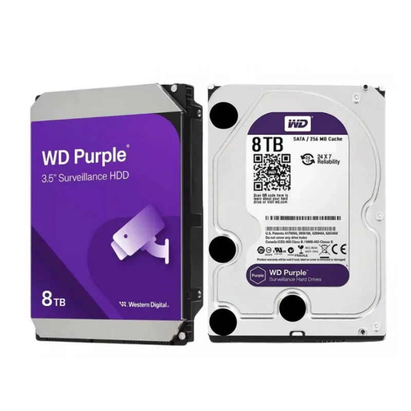 

WD85PURZ SATA 6 Gb/s 256 MB Cache 3.5" Western Digita1 8TB WD Purple Surveillance Internal Hard Drive HDD