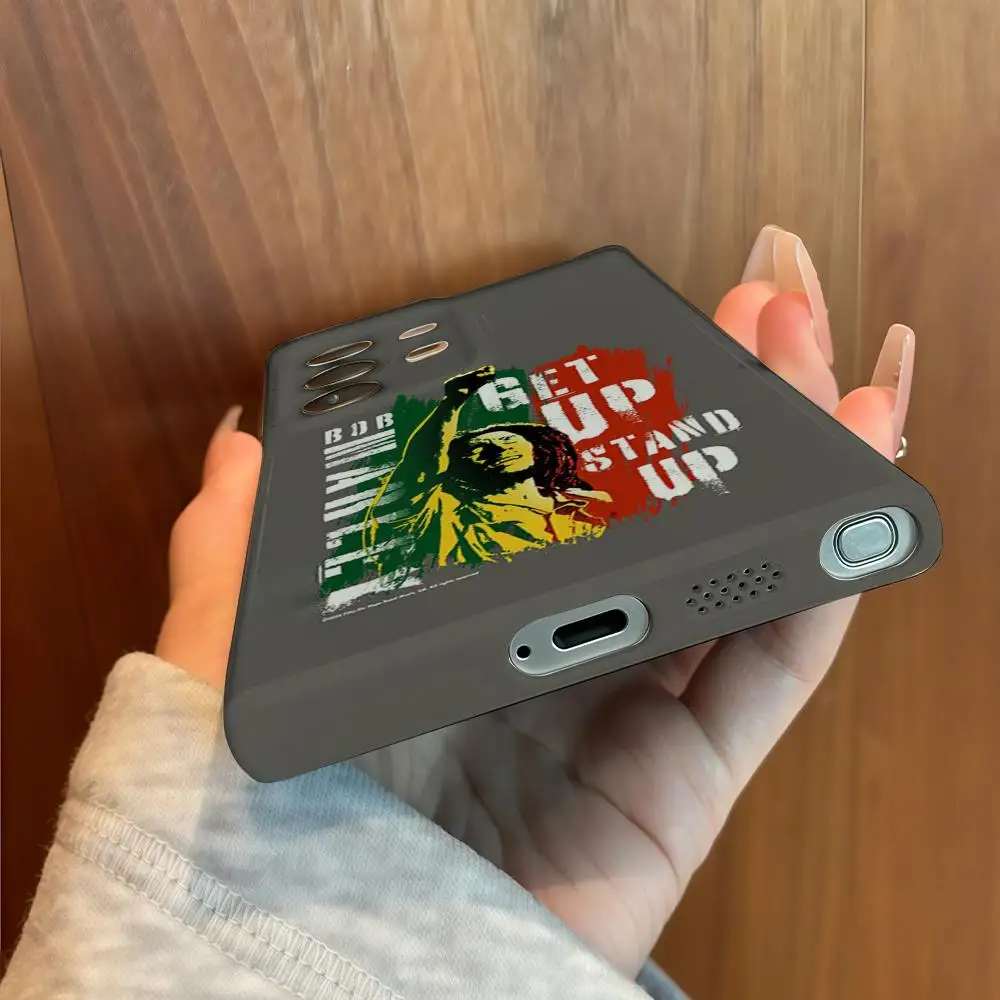 Bob Marley Phone Case For Samsung S25 Shell GalaxyS24Ultra 23plus S22 21 A56 36 Glossy Film Hard PC Cover