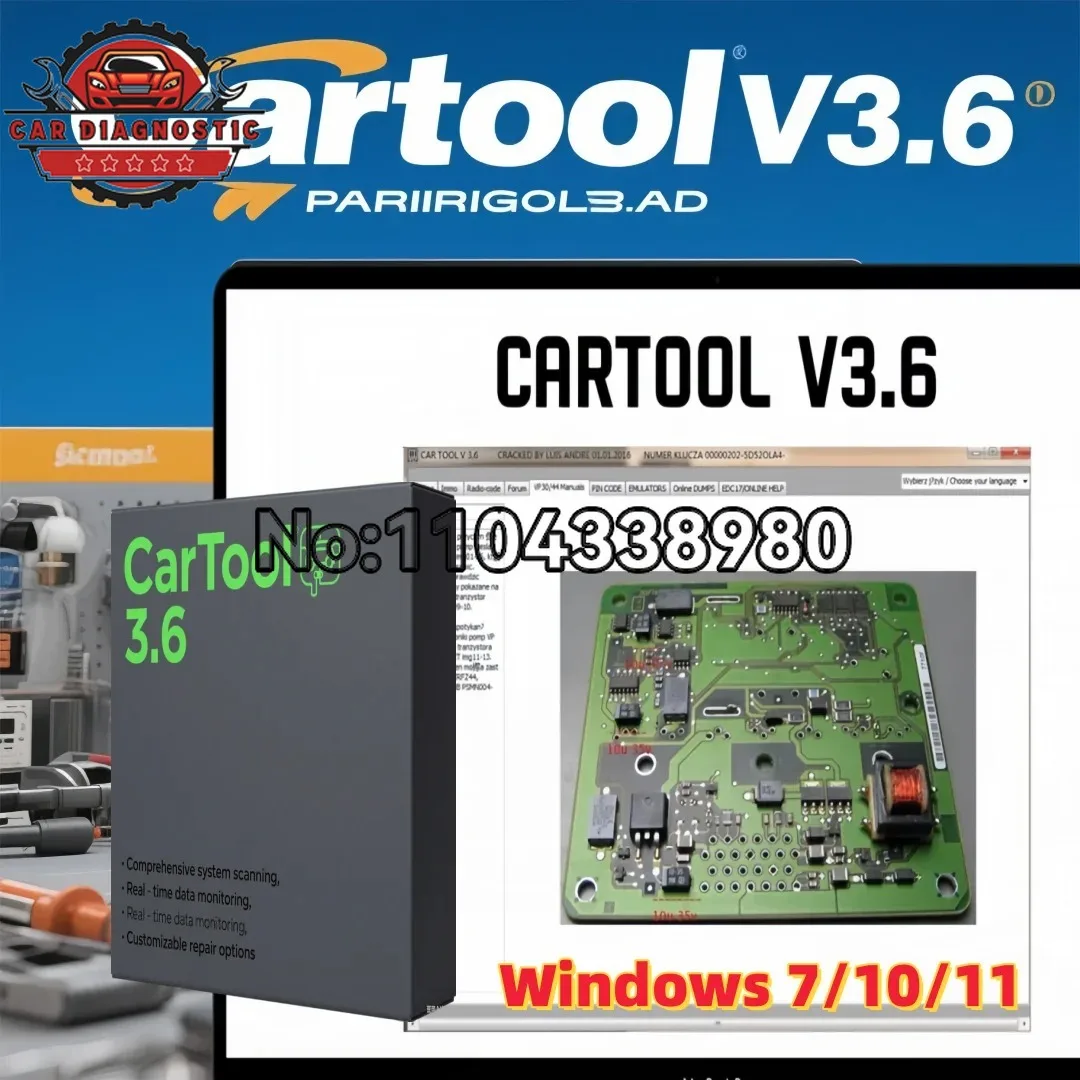 CarTool 3.6 2025 Car tool for Immo and Airbag Reset Car repair software
