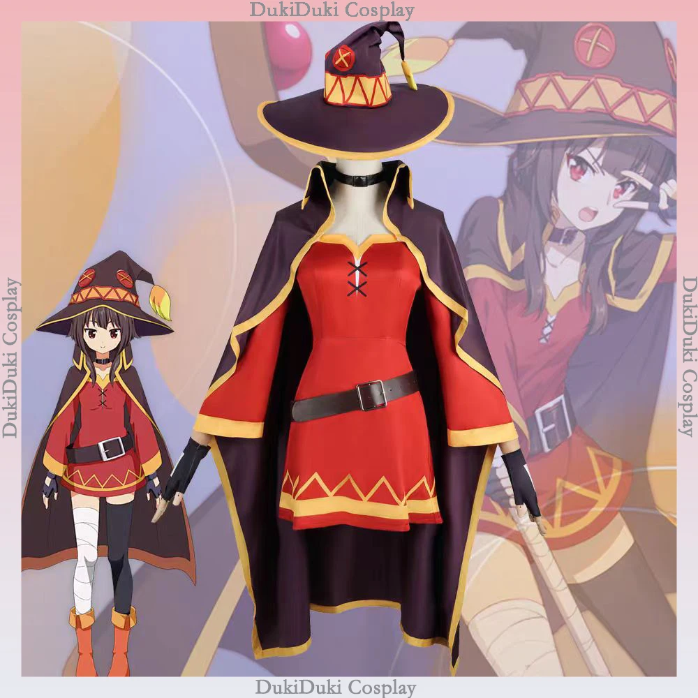 

Anime Megumin Cosplay Costume Women Sorceress Dress Outfits Megumin Cos Wig Halloween Cos Costumes Carnival Role Playing Dress