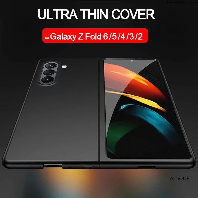 Ultra Thin Hard Case for Samsung Galaxy Z Fold 6 5 4 3 2 Case Matte Plastic PC Capa For Galaxy Z Fold 2 3 4 5 6 5G Cover