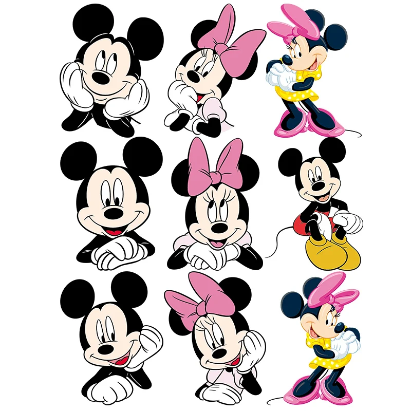 

Brand Mickey Minnie's profile picture cloth patches Heat Vinyl Ironing Stickers Decor Cheap firm and fadeless stickers