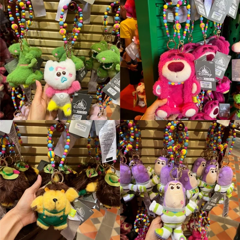 

Disney Toy Story Strawberry Bear Fork Woody Plush Toy Cute Cartoon Bead Stuffed Animal for Fans of Movies