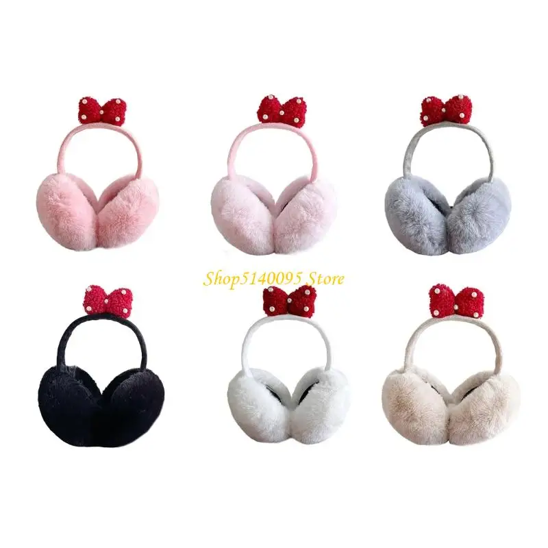 

DXAE Складные наушники с регулируемыми бантиками и пушистой флисовой подкладкой, унисекс, пушистые зимние наушники для взрослых