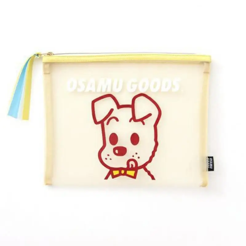 New Kawaii Cute Osamugoods Cosmetic Bag Mesh Transparent Portable Travel Wash Bag Storage Bag Cartoon ins Gift For Girls