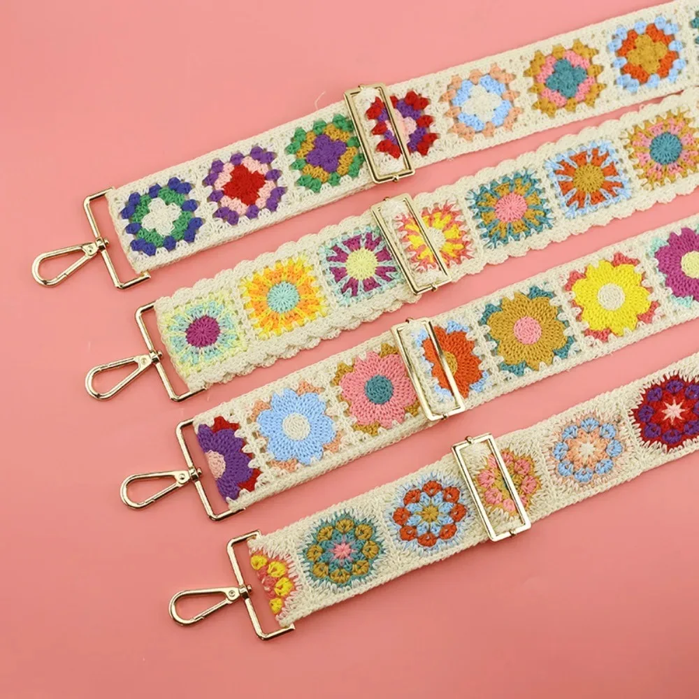 5cm Embroidered Canvas Bag Strap, Widened Extended Replacement Shoulder Belt for Women Crossbody Bags & Backpack Accessories