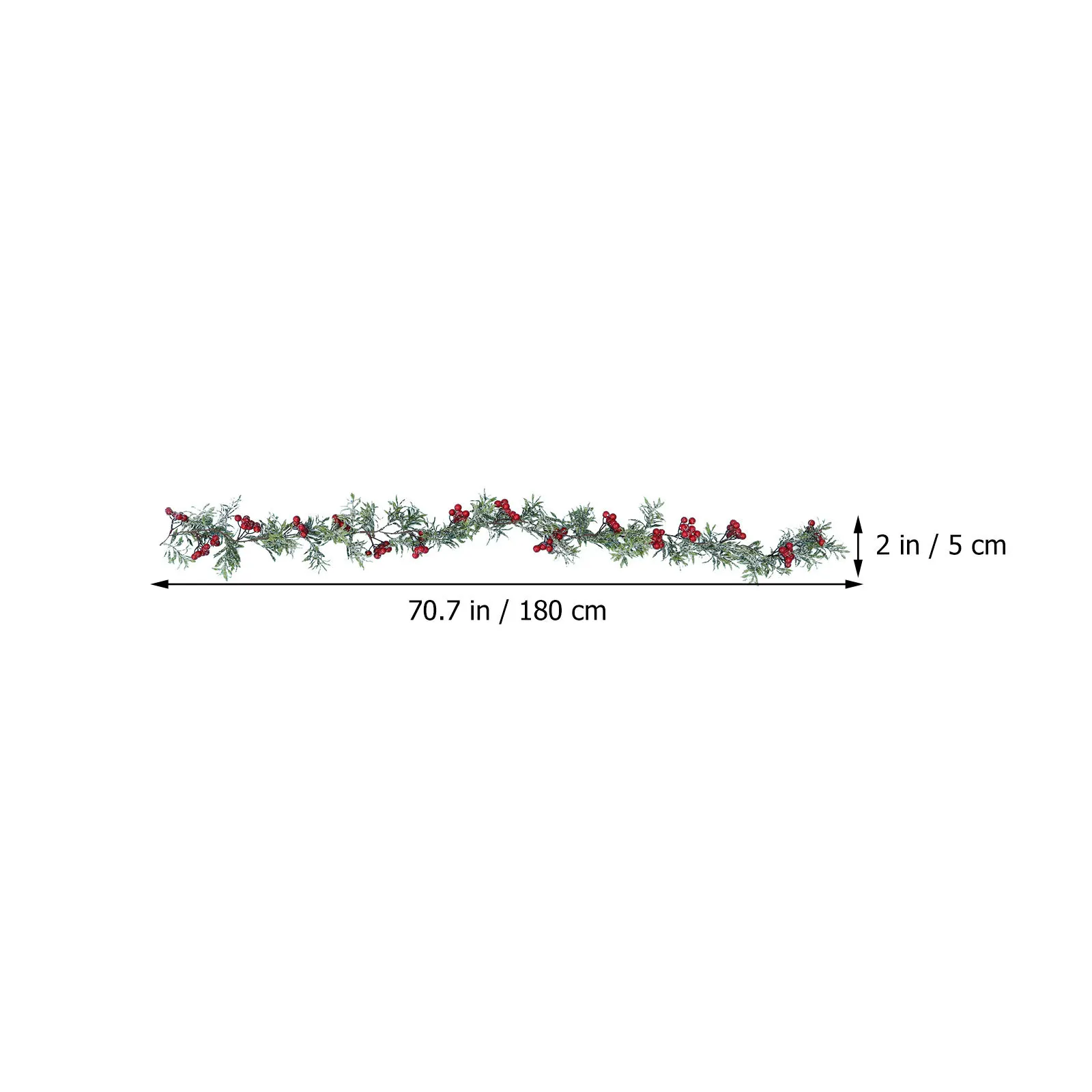 

180Cm Simulated Pine Branch Christmas Rattan Decoration For Home Hanging Pendant Festive Decorative Cane Simple Style