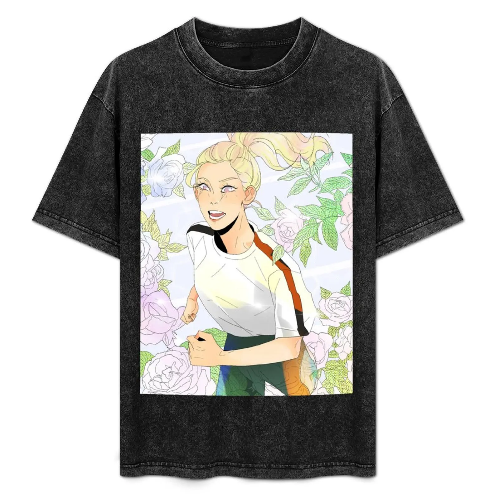 Celia roses Blindfold Mashersan school life T-Shirt hippie clothes anime stuff Aesthetic clothing anime shirts men