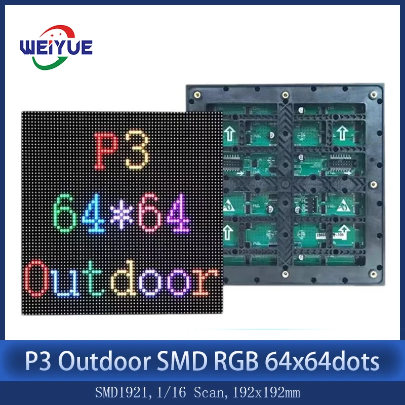 

P3 64x64 pixels ondoor LED display module ondoor p3 192X192 mm 1/16 scan SMD RGB full color P3 aliexpress online shop