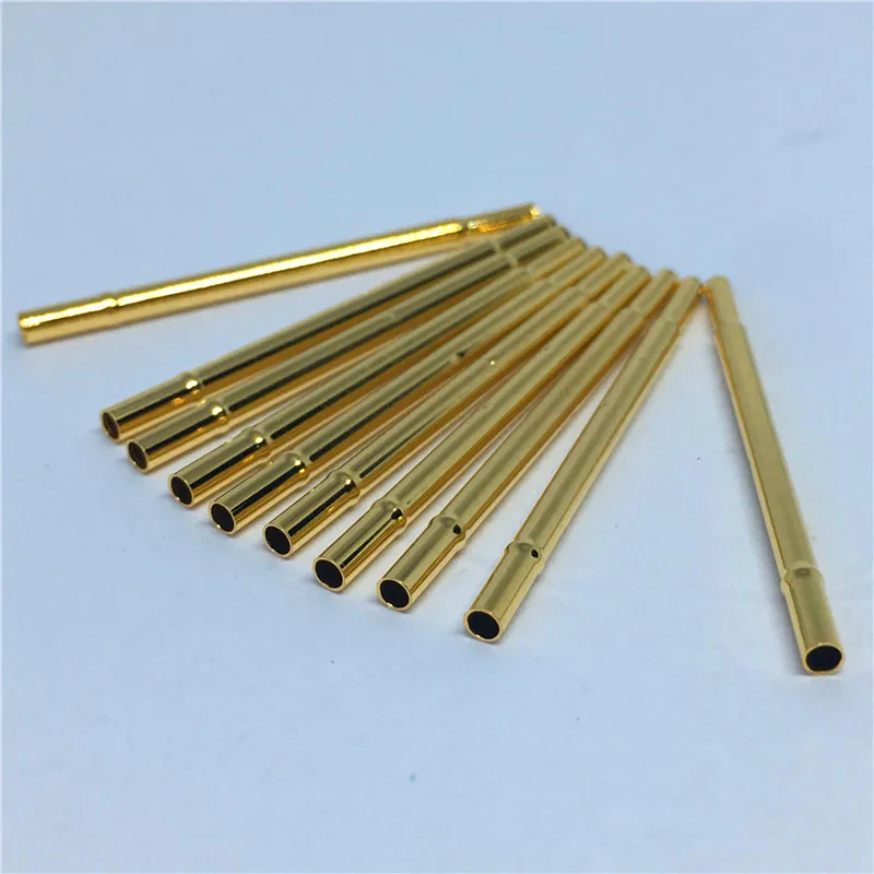 20/100PCS R100-3C Test Pin P100-B Buchse Messing Rohr Nadel Hülse Sitz Crimp Verbinden Sonde Hülse 29,3mm Außen Durchmesser 1,67mm