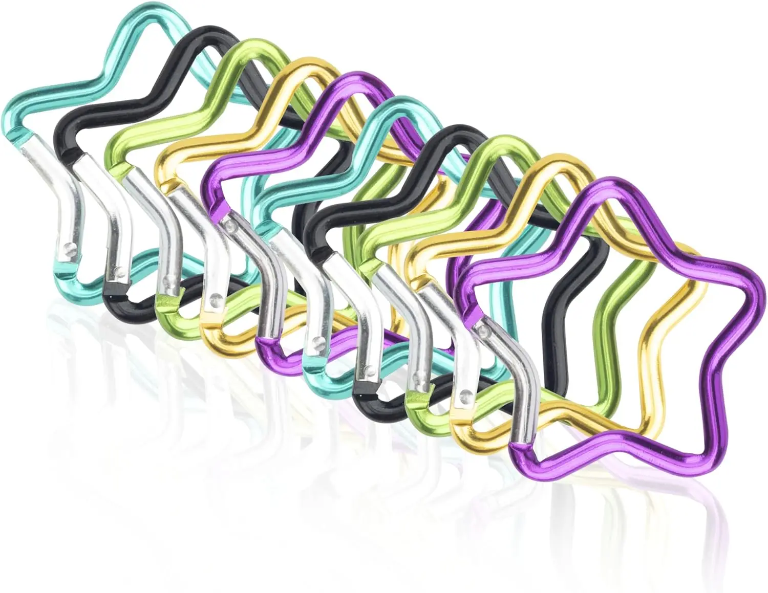 

10 PCS Multi-Color Mountaineering Locking Carabiners Camping Accessory Carabiners For Outdoor Hiking