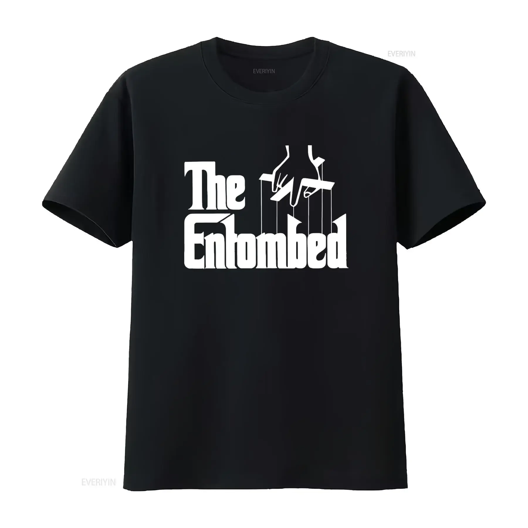 The Entombed Print T Shirt Black Small Size Perfect for Rock Fans vintage Washed designer clothes Casual Stretched graphic