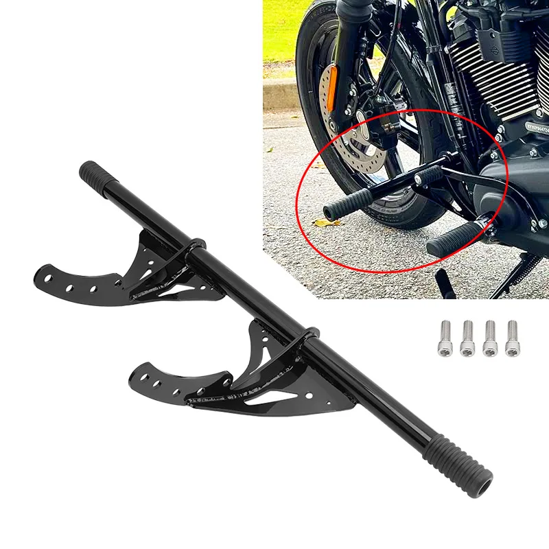 Motorrad Schwarz Motor Schutz Crash Bars Front Highway Protector Für Harley Softail Street Bob Low Rider FXBB 2018-up