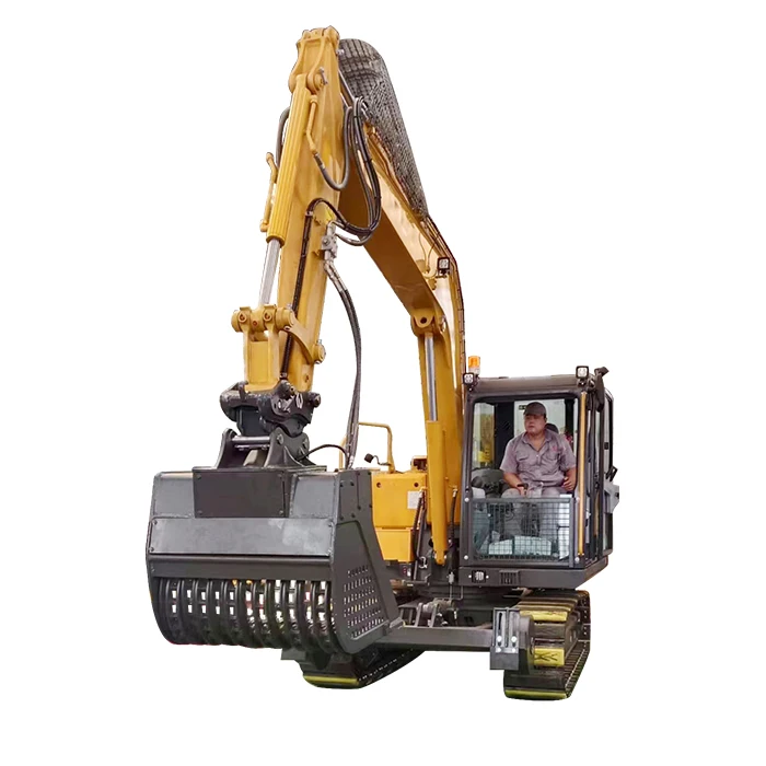 Bagger in Lotusform, hocheffizienter Stahlgreifer mit fünf Blütenblättern, Hebe-Halteimer zum Baggern und zum Entladen von Kohle