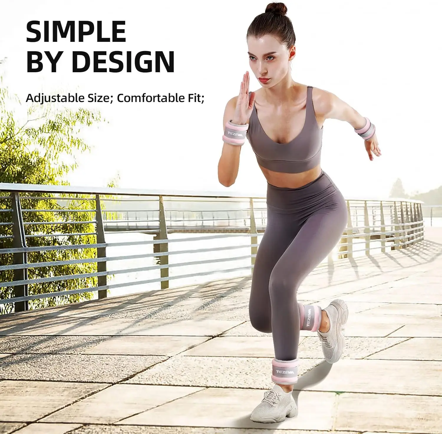 0,25/0,5/0,75 KG Handgelenk Knöchel Gewicht Sandsäcke Atmungsaktive Eisen Straps Für Fitness Tanzen Yoga Laufen Pilates bein Power Training – Detail 1