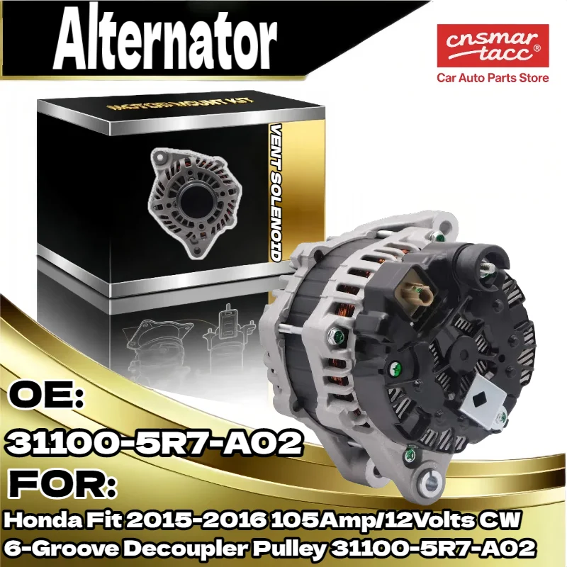 

Генератор для Honda Fit 2015-2016 105Amp/12Volts CW 6-Groove Decoupler шкив