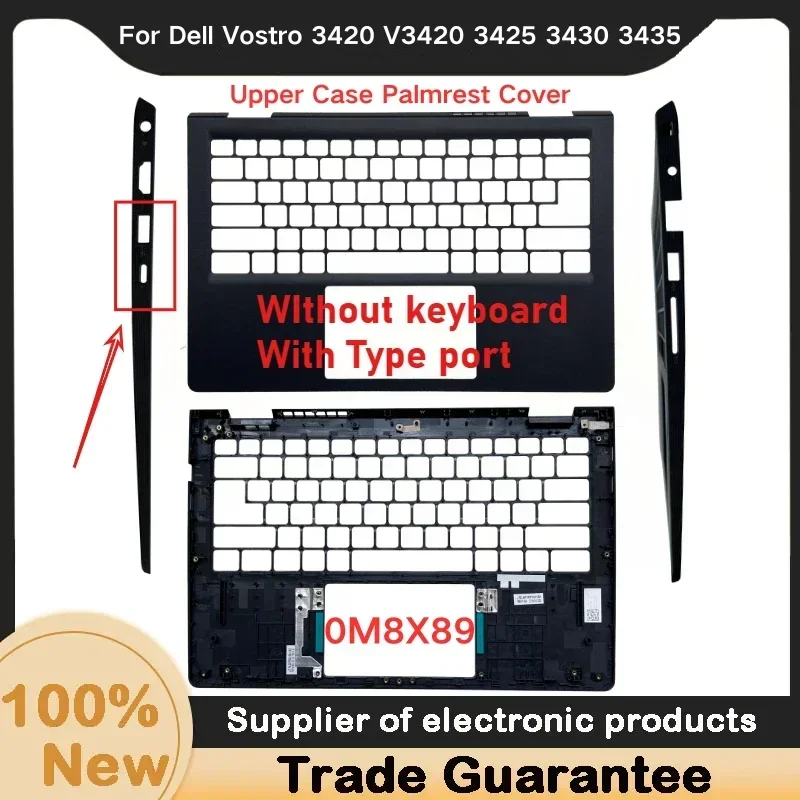 New For Dell Vostro 3420 V3420 3425 3430 3435 Upper Case Palmrest Cover Keyboard  0HXH59 0M8X89 laptops C SHell