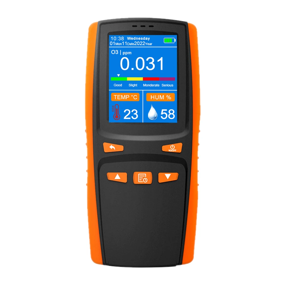 Dienmern New DM509 O3 Portable Ozone Quality Detector LCD Display Temperature and Humidity Sensor Meter,with Date/Time