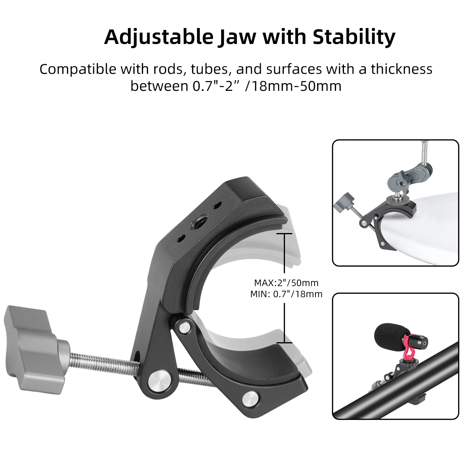 Super Clamp with Cold Shoe and 1/4\