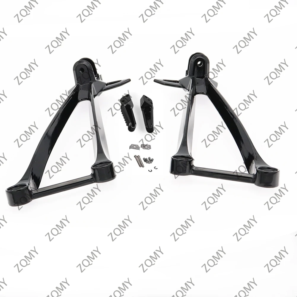 2pcs Motorcycle Rear Passenger  Foot Pegs Footrest Brackets for KAWASAKI  ZX10R 2008-2010 & ZX6R 2009-2011 Aluminum Alloy