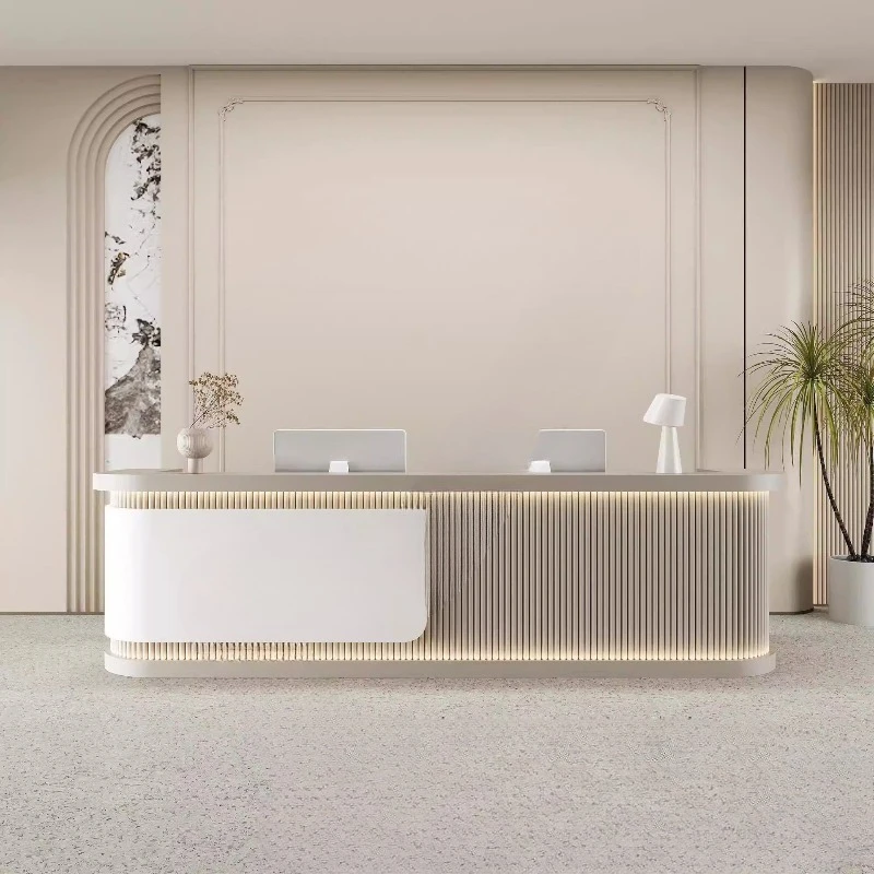 Modern simple real estate company hotel front desk bar