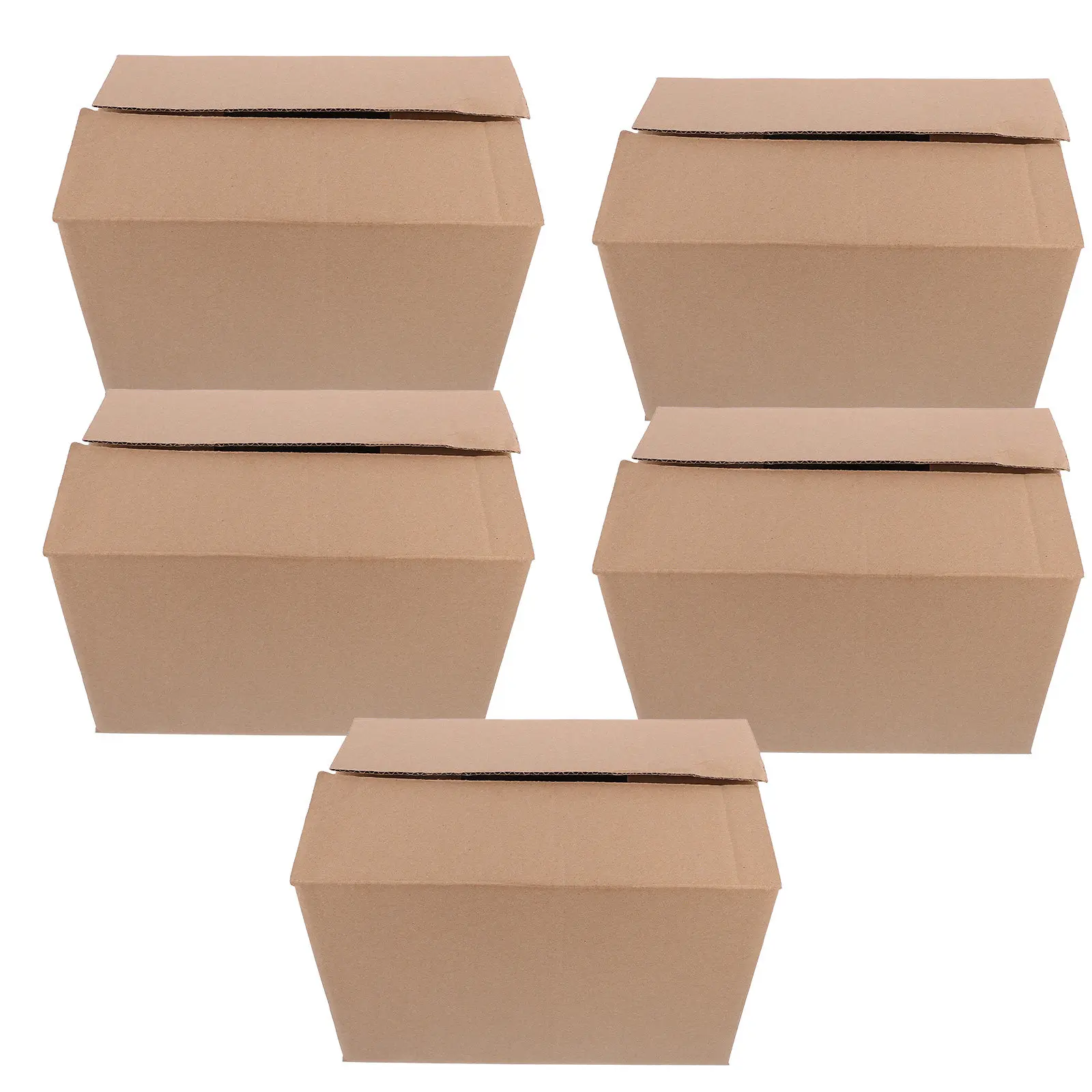 5Pcs Corrugated Boxes Extra Strong Packing Cartons for Express Shipping Storage Move Heavy Duty Anti Falling Cushioning