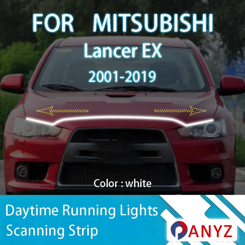 

FOR Mitsubishi Lancer 2001-2019 Upgrade LED Daytime Running Light Scan Starting Car Hood DRL Guide Decorative Ambient Lamp 12V