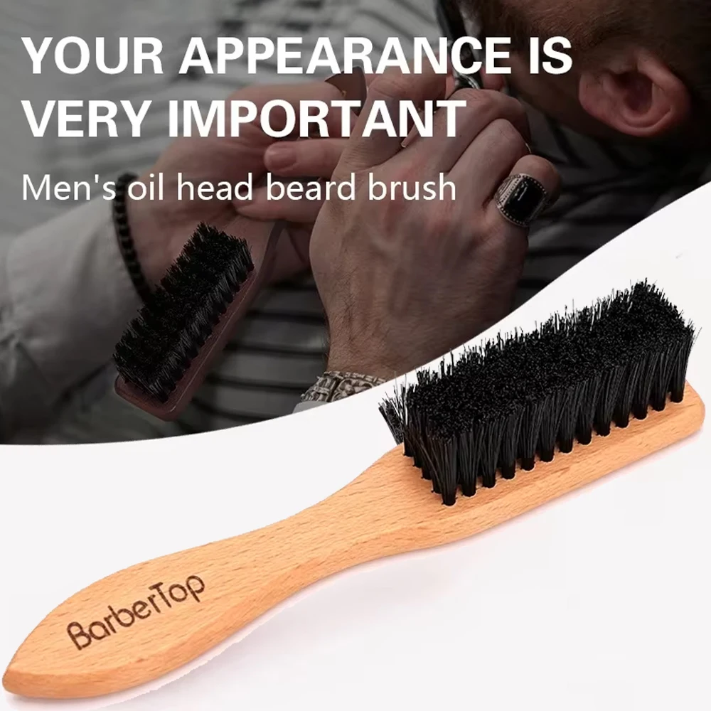 

Retro Barber Wood Handle Hairdressing Soft Cleaning Brush - Neck Duster Comb Hair Removal Styling Tool for Salons
