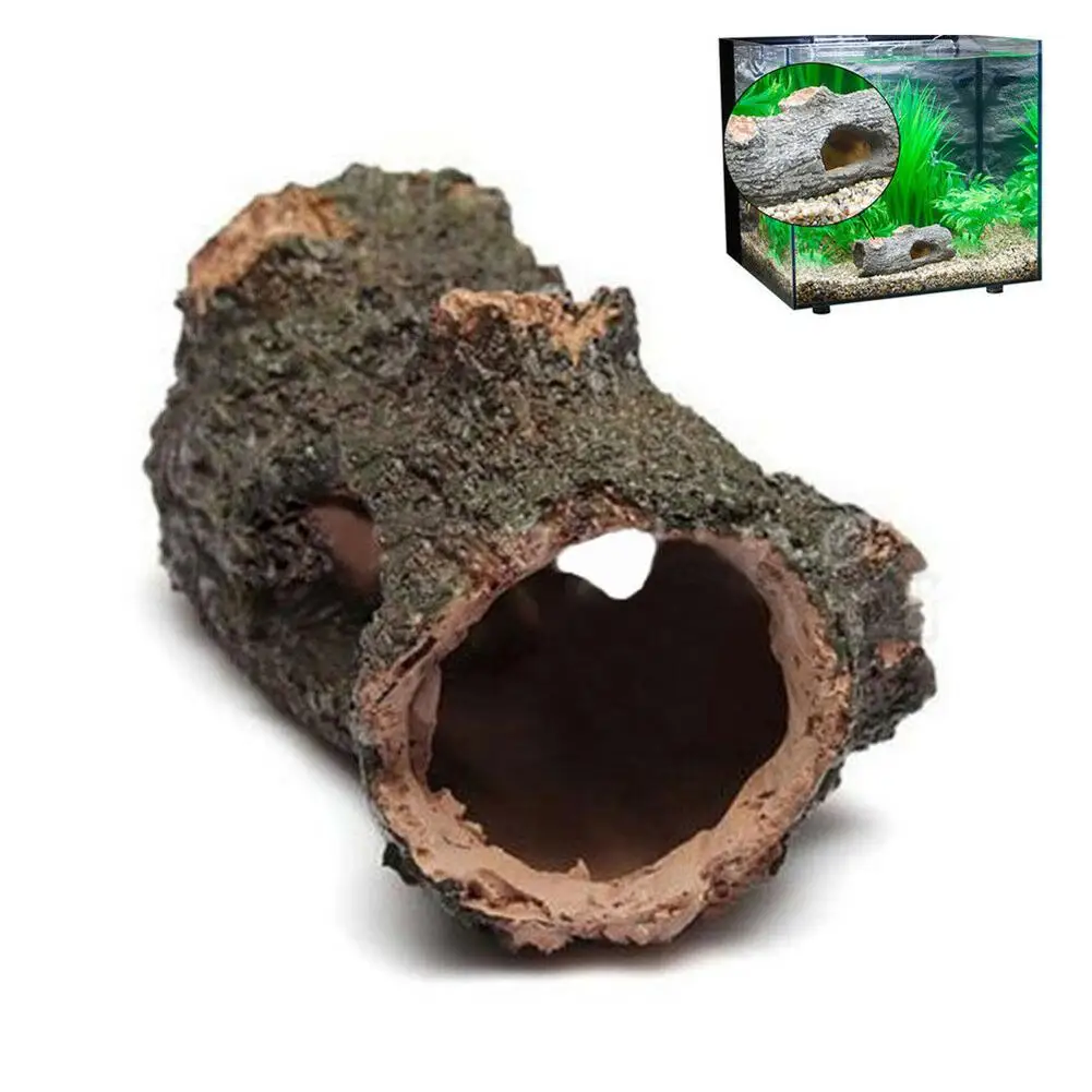 

Aquarium Hollow Tree Tunnel Cave Ornament Fish Shrimp Turtle Hiding Shelter Fish Tank Decorations Aquarium Terrarium Accessories