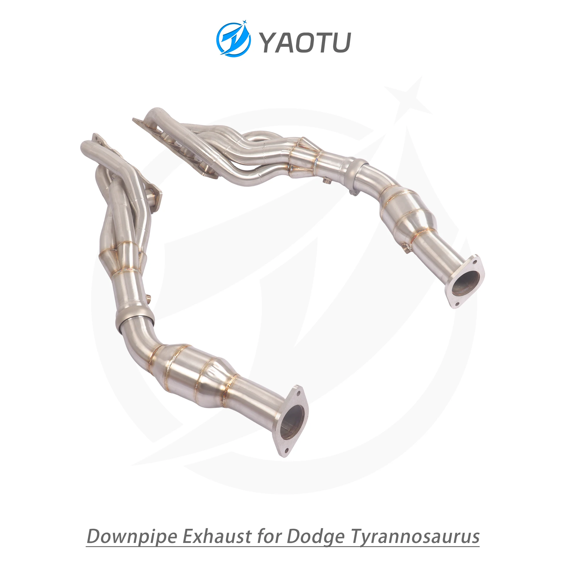 YT SS304 Equal Length Exhaust Manifold with 200 Cells Catalysis Converter for Dodge ram 1500 TRX 6.2L V8 Improved Performance