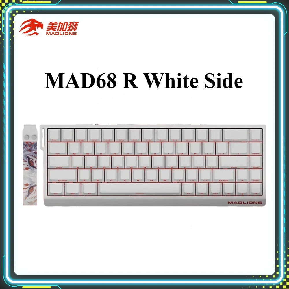 

Рекламные продукты Madcatz MAD68 R, белый боковой магнитный переключатель, игровая клавиатура, горячая замена, проводная механическая клавиатура, подарки