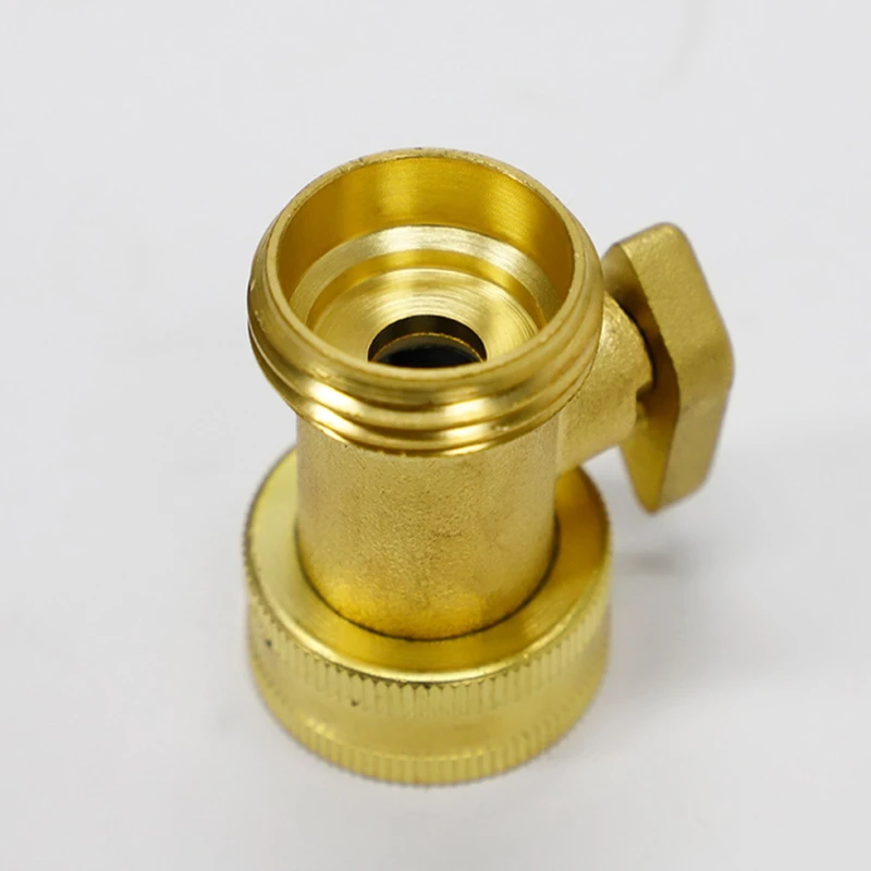 Shut Off Valve Garden Hose Connector with Switch Brass Material Part for Home Garden Yard Car Washing Watering A0KF