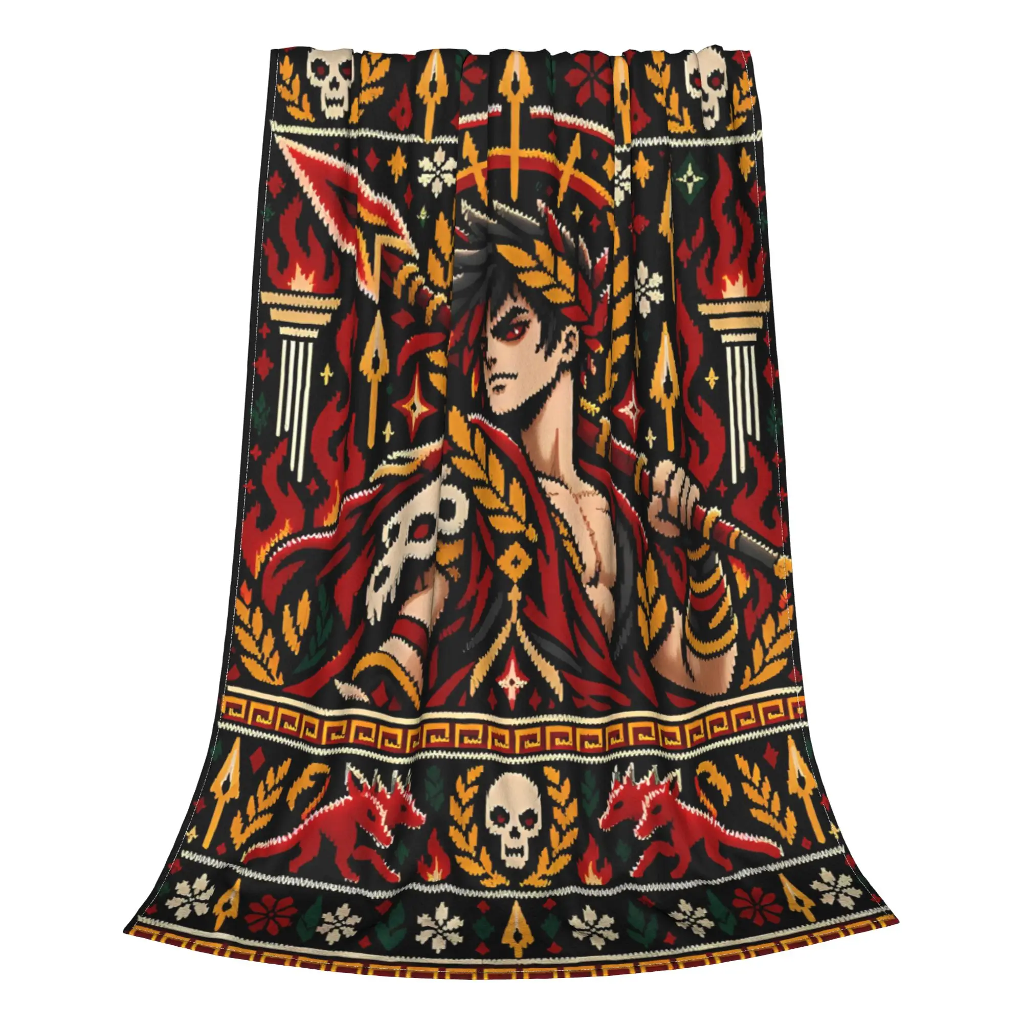 1PC Home Cute Room Decor Ornate Underworld Hero Blanket Throw Blanket Hades Novelty Warm Blanket All Season