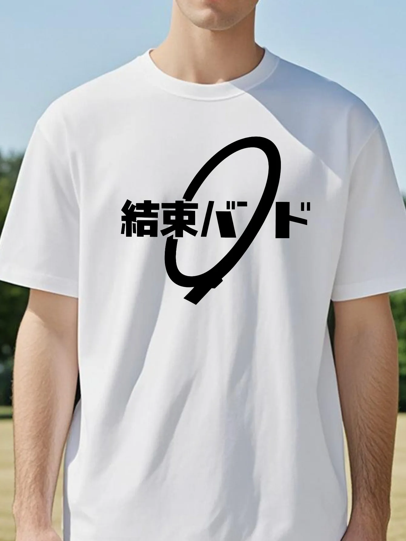 

Men's Crewneck Short Sleeve T - Shirt Anime BOCCHI THE ROCK Kessoku Band Graphic Print Casual Cotton Music Trendy Top