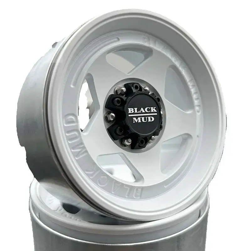 4PCS 1,9/2,2-zoll Simulierte Schwarz Schlamm Metall Radnabe für 1/10 RC Crawler Auto Tank 300 einfach Zu Bedienen SCX10 TRX4 RC4WD D90 TRX6