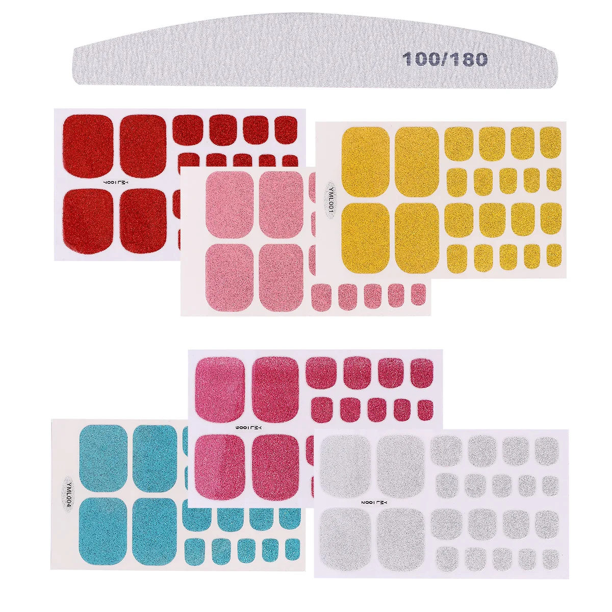 Kit d'autocollants artistiques à paillettes, ensemble de décoration de manucure pour femmes, décalcomanies de beauté à la mode, fournitures d'art des ongles, pointes décoratives, DIY bricolage, 1 pièce