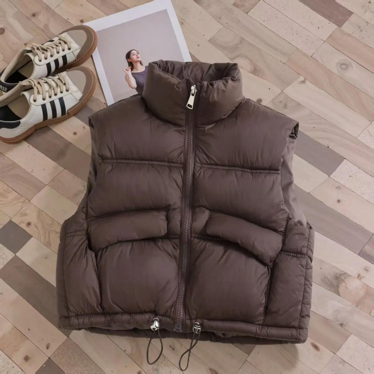 2025 Autumn Winter New Boys Girls Waistcoat Solid Color Stand Collar Thick Warm Jacket For 3-12 Years Kids Cotton Down Vest