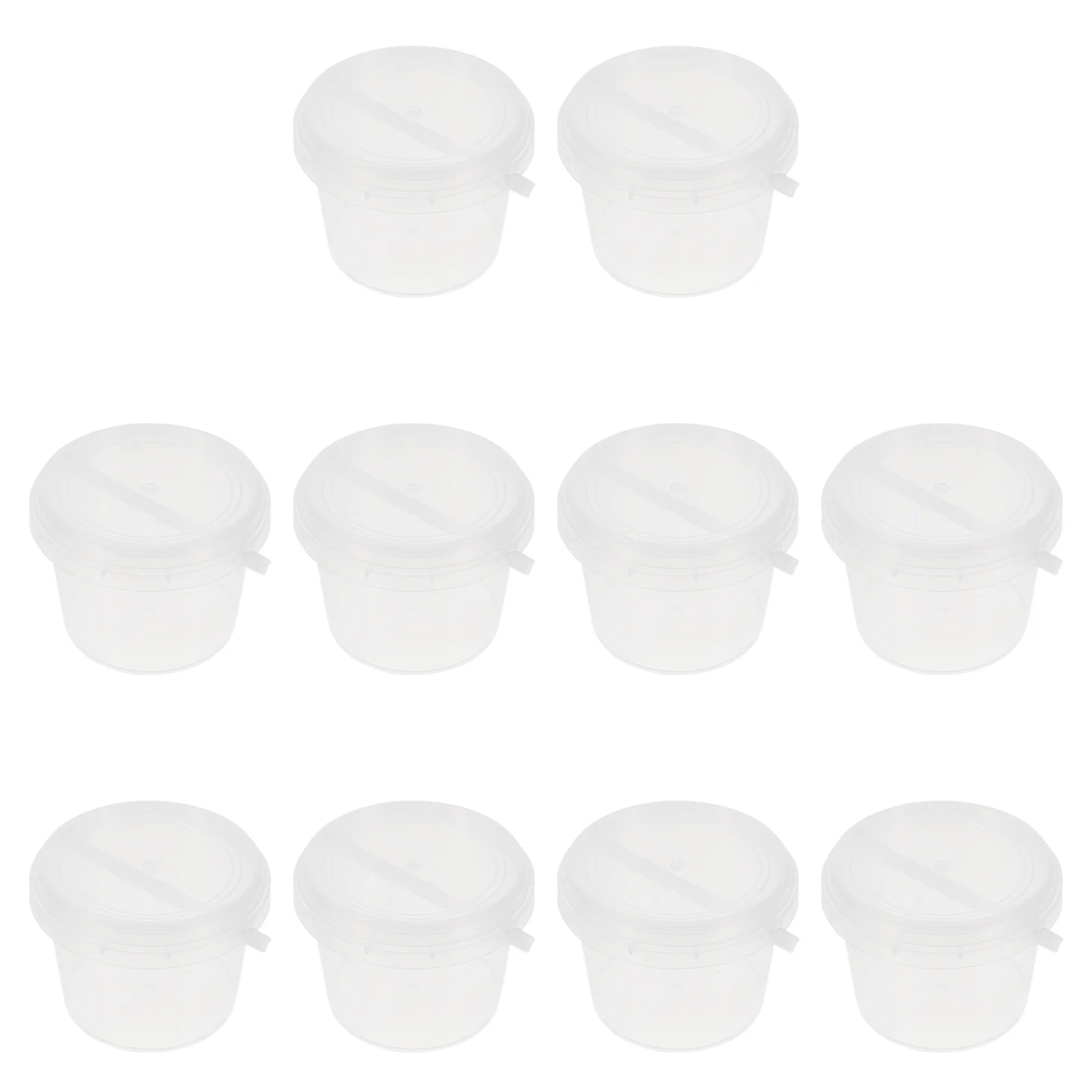 

10 PCS Mini Storage Bucket Versatile Container PP Ice Cream Packing Bottle Transparent Cup