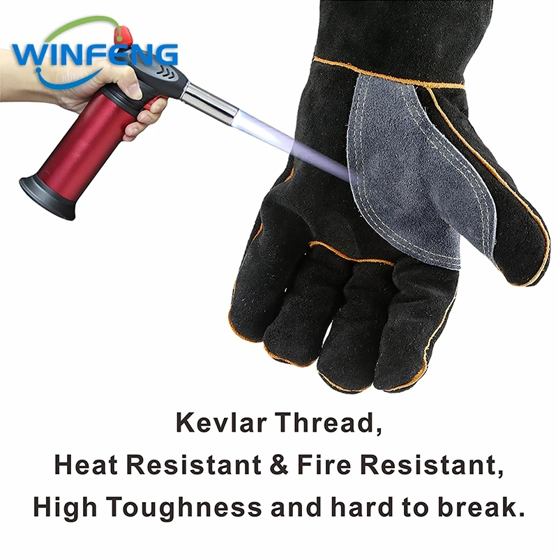 High Temperature Resistance Safety Gloves Heat Resistant Fireproof Protection Supplies for Firefighters Rescuers Welding