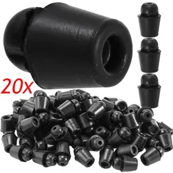 20/4Pcs Car Door Shock Absorbing Gasket Black Rubber Pads Auto Body Door Dampers Sticker Car Door Mats Accessories