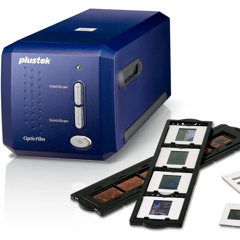 OpticFilm 8100- m/Slide Scanner with 7200 DPI and 48-bit Output. Bundle Silverfast SE Plus 9, Support Mac and Windows