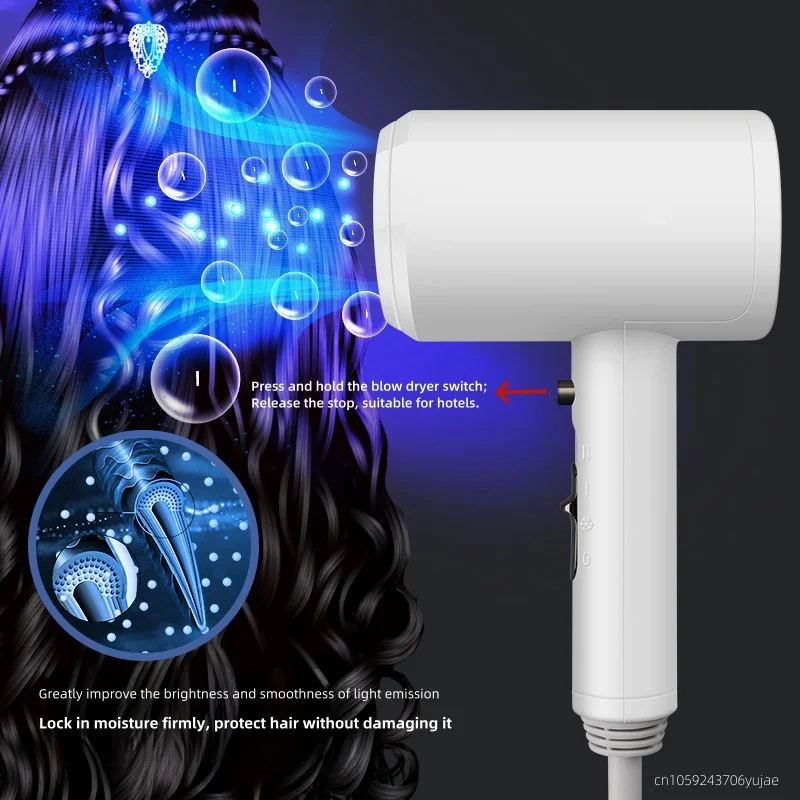 2026 New Five Star Hotel Specific Wall Mounted Non Perforated High Wind Speed Drying Household Bathroom Hair Dryer 110V/220V view 5