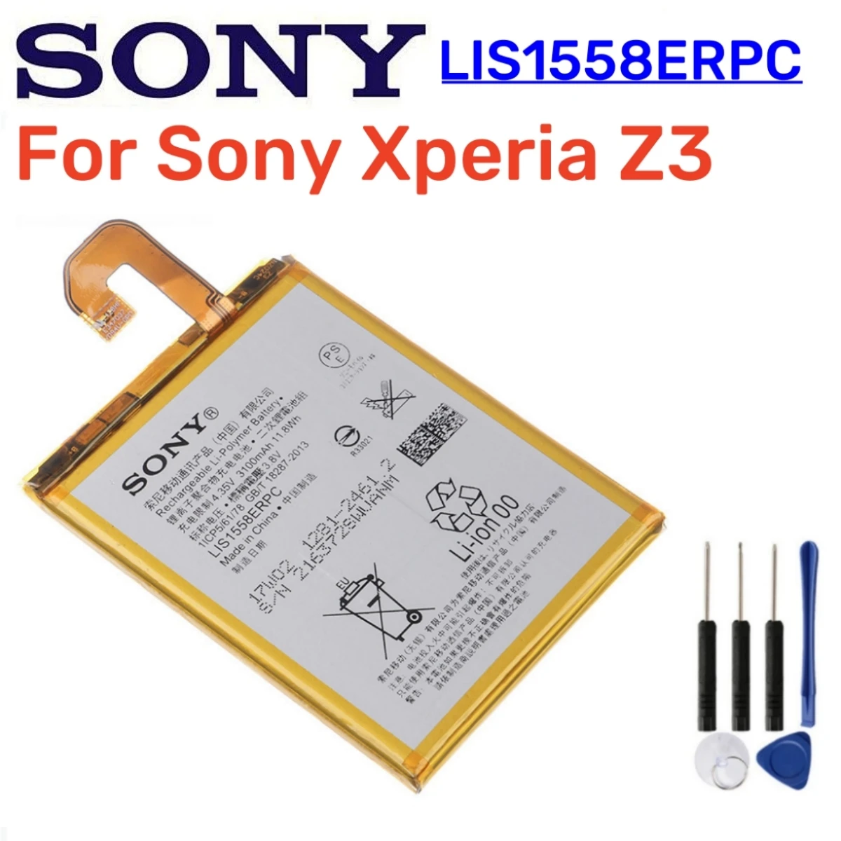 Batteria LIS1558ERPC 3100 MAh Per Sony Xperia Z3 L55T L55U D6653