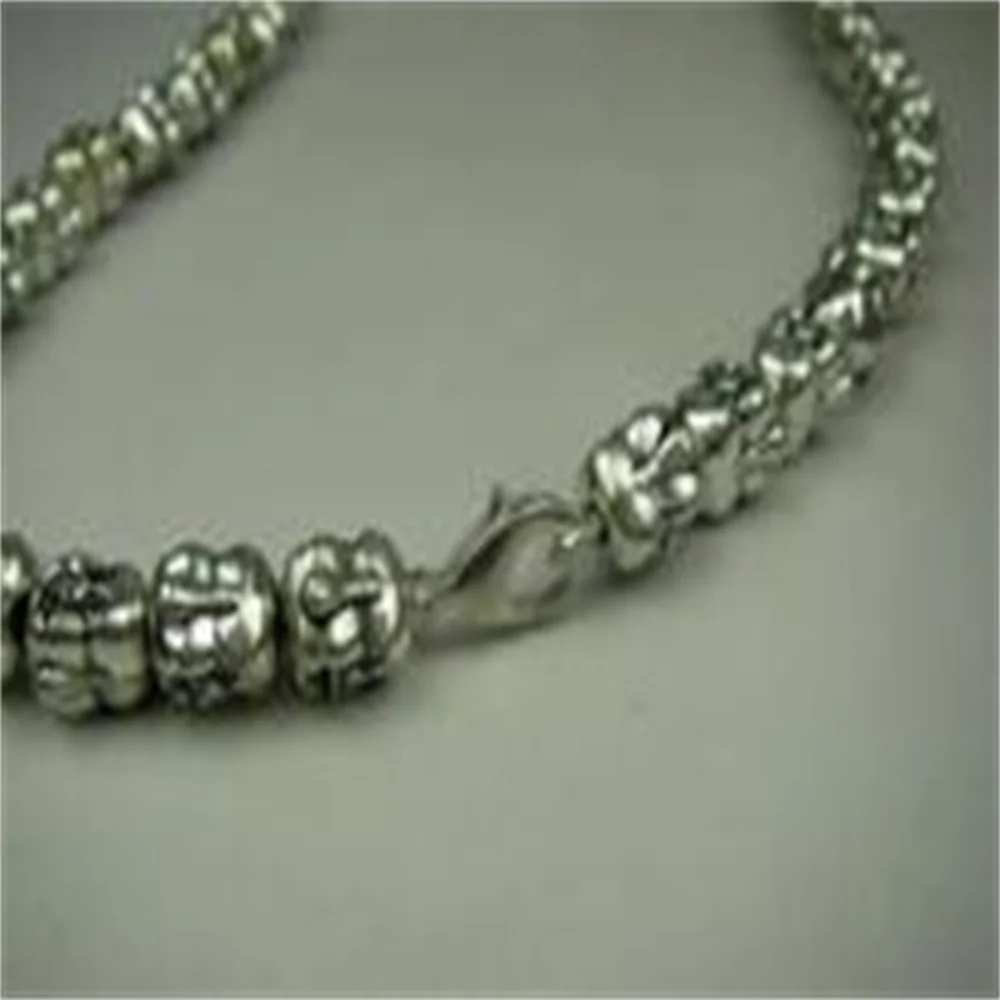 Antique Chinese Miao Decoration Silver Necklace Figure of Buddha Modelling 601