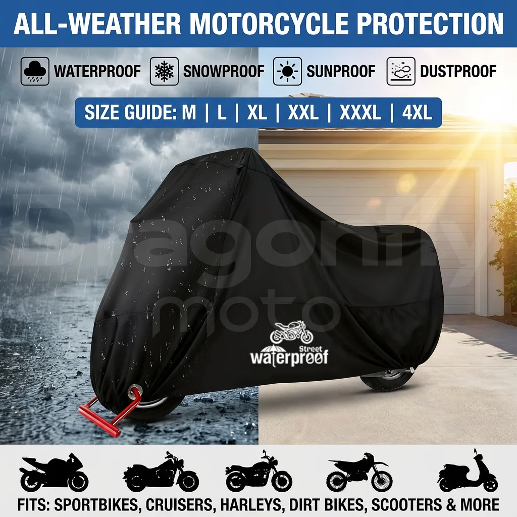 Motorcycle Cover For Honda CB 599 600F CB 400 500 CB919 CB 125 R CB 190R 250R CB1000R Outdoor Uv Protector Bike Rain Dustproof