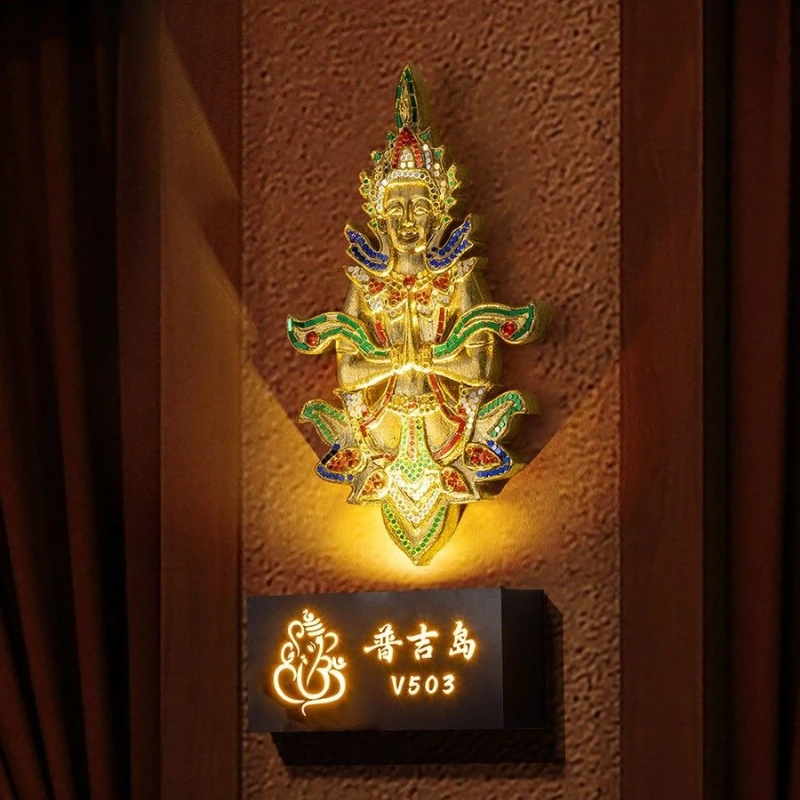 Hotel clubhouse room door decoration luminous house number light number plate